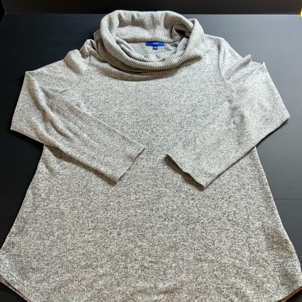 Apt. 9 Gray Loose Cowl Neck Sweater size Large‎